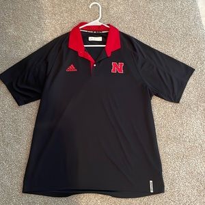 Men's Nebraska Cornhuskers Adidas polo